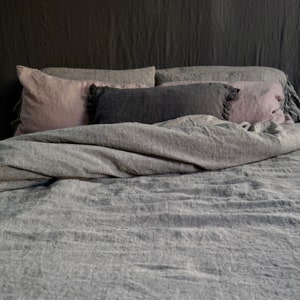LINEN DUVET COVER. French linen duvet cover with buttons closure Made by MOOshop.58 image 2