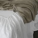 LINEN COVERLET Dust Ruffle .ruffled Linen Bedspread, Dust Ruffle ...