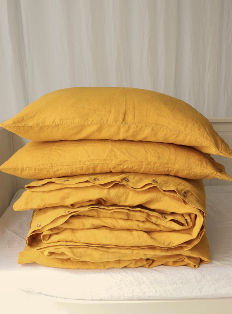 Linen duvet cover,Natural Linen bed. Queen, King, Twin, Full, Custom Size . MOOshop PURE linen NEW colours. 100% linen bedding image 3