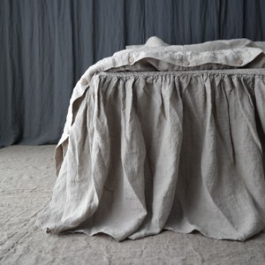 LINEN BED SKIRT dust ruffle. Linen bedskirt. Made by MOOshop.new*2