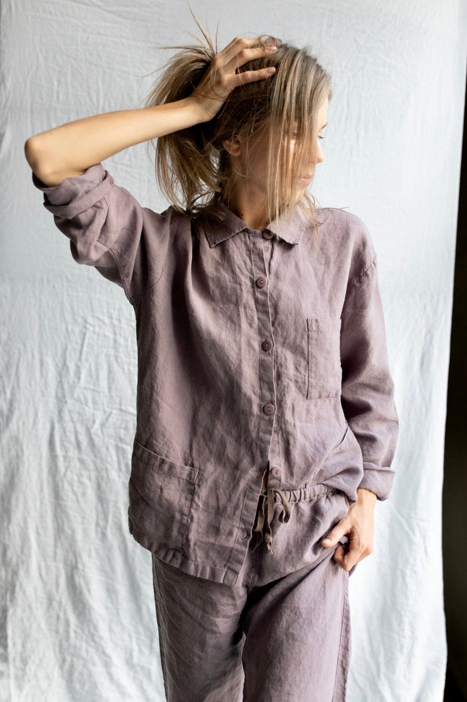 Linen Pajama JANE , Linen Sleepwear, Linen Pajamas Set , Linen