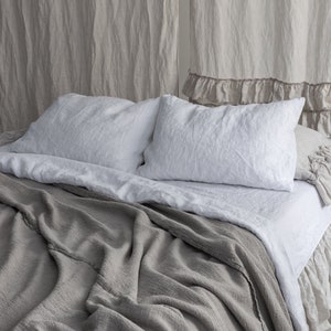 LINEN SHEETS SET. France linen bedding set. Top bed sheet image 7