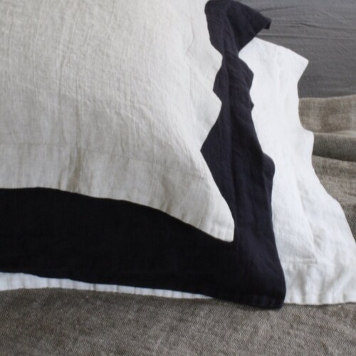 Linen Pillowcase With Small Ties Stonewashed Made by - Etsy