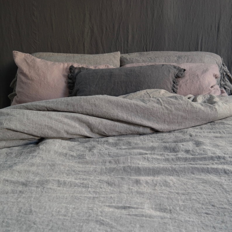 LINEN DUVET COVER. French linen duvet cover with buttons closure Made by MOOshop.58 image 8