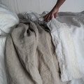 LINEN SHEET. Bed sheets French linen, linen top sheet, linen flat sheet Handmade linen bedding by MOOshop.*63
