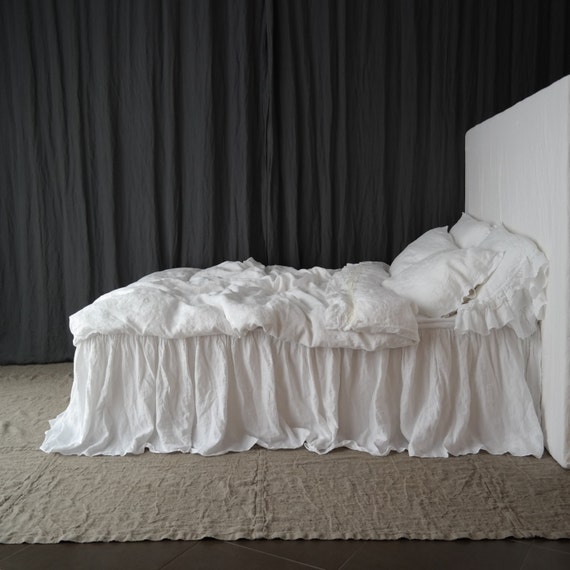 Linen Bedskirt Dust Ruffle Bed, Best Linen Bed Skirt