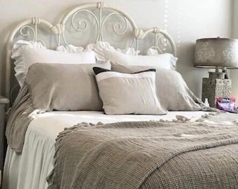 LINNEN DEKEN, Linnen bedsjaal, Bedsprei, linnen zomerdekbed, linnen plaid