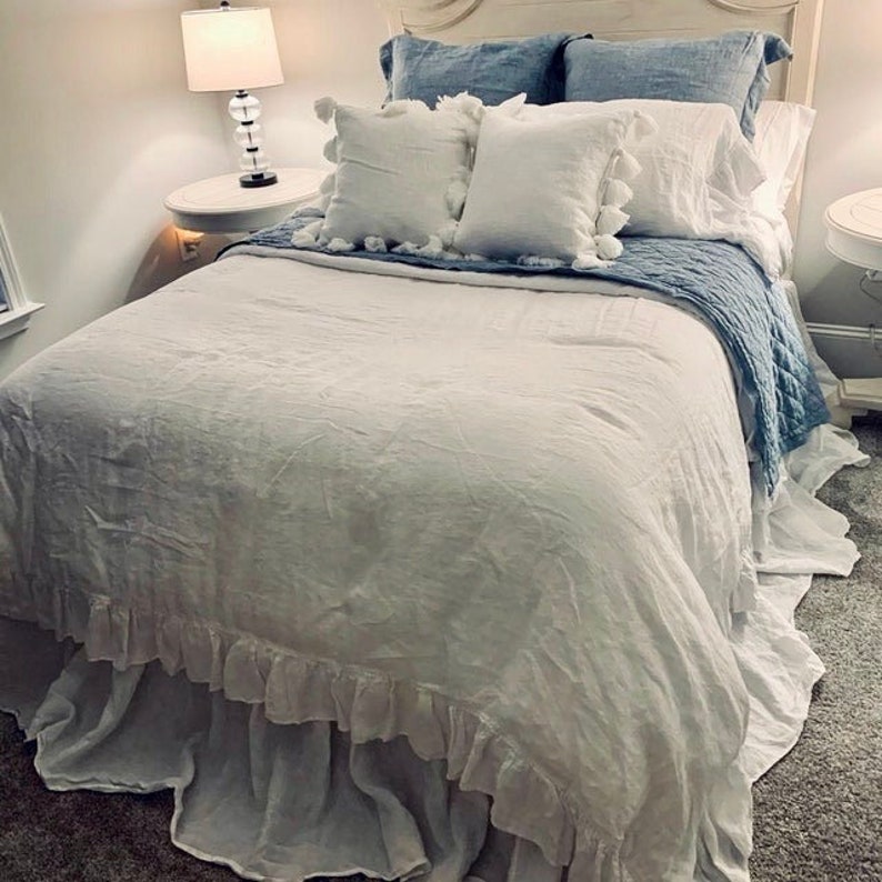 Bedding Heaven® Tassels Elegant Duvet Covers White or Grey Made by Rapport 