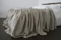LINEN COVERLET dust ruffle. Ruffled linen bedspread, dust ruffle. Washed and softened. Made by MOOshop.*4