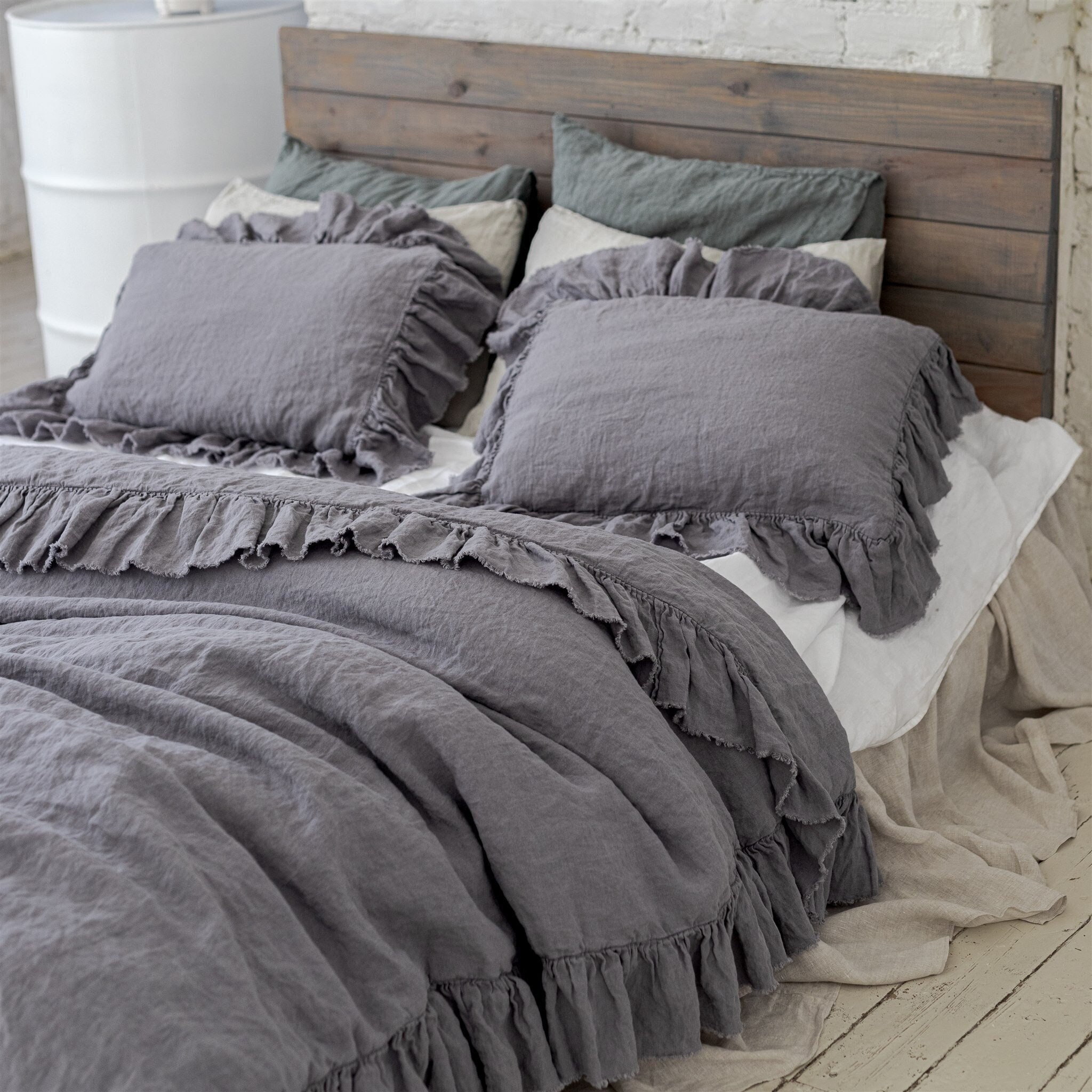 LINEN DUVET COVER . Linen Bedding Set 