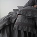 LINEN DUVET COVER set of duvet cover and pillowcases with lace. Grey French linen bedding set. Made by MOOshop.*19 