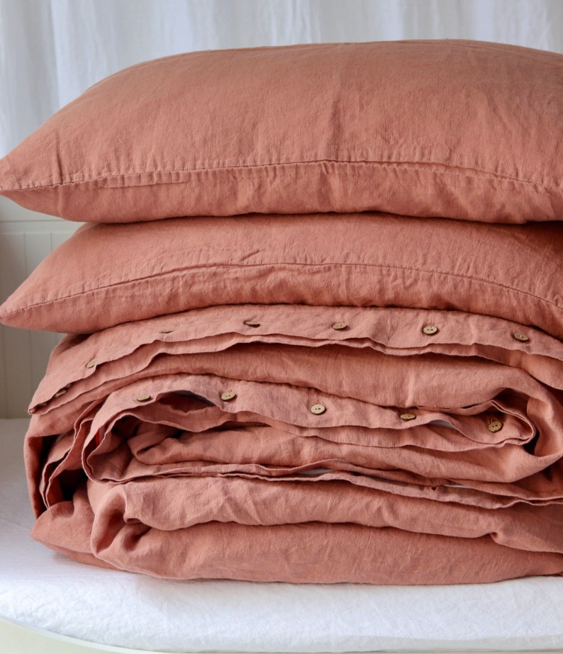 Linen duvet cover,Natural Linen bed. Queen, King, Twin, Full, Custom Size . MOOshop PURE linen NEW colours. 100% linen bedding zdjęcie 1