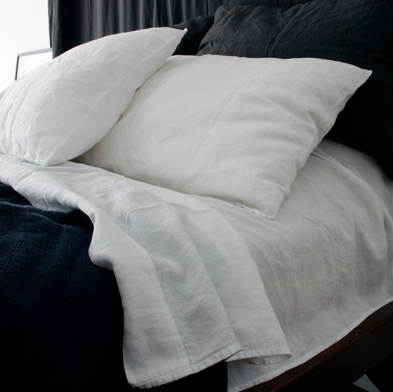 LINEN SHEETS SET of 4 Pieces. France Linen Top Sheet Fitted Etsy Denmark