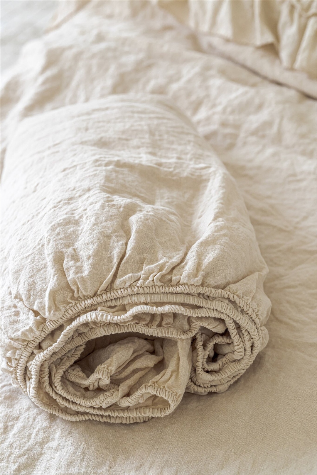 LINEN SHEET. Fitted Bed Sheet French Linen. Handmade by LINEN SHEET. Fitted Bed Sheet French Linen. Handmade by