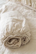 LINEN SHEET. Fitted bed sheet French linen. Handmade by MOOshop.*69