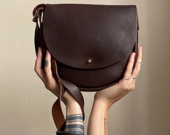 Saddle Bag, Sia Saddle bag, Brown leather bag, brown work bag, womens bag, womens brown purse, brown leather purse, bags uk