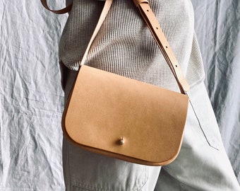 Bolso Ida, bolso Tan, bolso bronceado pálido, bolso de verano, bolso pequeño de cuero, bolso pequeño, bolso de vacaciones para mujer, bolso de cuero crema