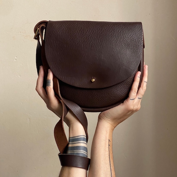 Saddle Bag, Sia Saddle bag, Brown leather bag, brown work bag, womens bag, womens brown purse, brown leather purse, bags uk