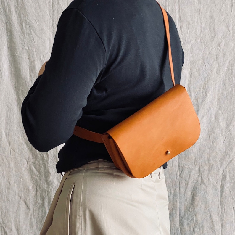 Ada Belt Bag, Leather belt bag, Belt bag, Waist bag, sling bag, leather hip bag, small leather bag, travel bag image 1