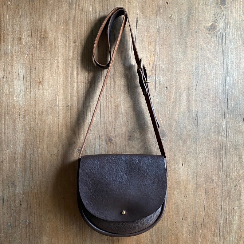 Saddle Bag, Sia Saddle bag, Brown leather bag, brown work bag, womens bag, womens brown purse, brown leather purse, bags uk image 2