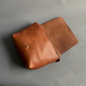 Cara cross body bag, Leather handbag, Brown leather handbag, vegetable tanned leather, womens leather handbag zdjęcie 3