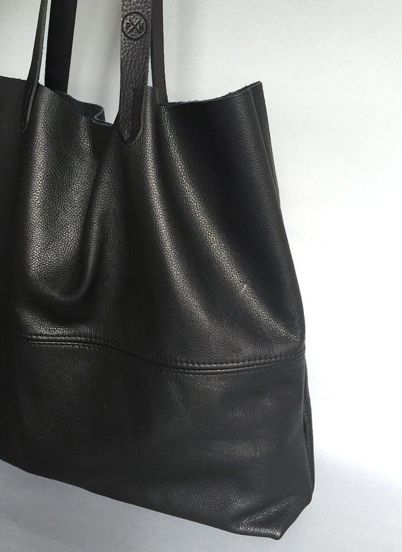 Large soft black leather tote bag Etsy Large soft black leather tote bag Etsy