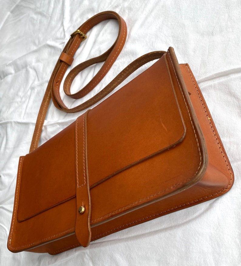 Tan Leather Handbag, Tan Leather Satchel, Tan Leather Handbag, Tan Leather Purse, Brown leather Purse, Brown Leather Bag image 3