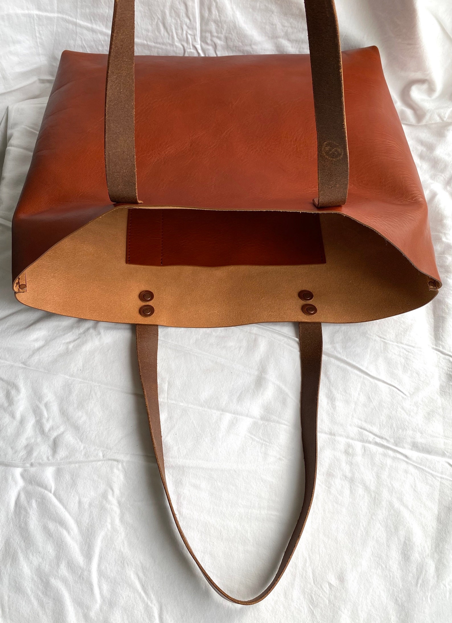 Brown Leather Tote Bag Brown Leather Shoulder Bag Large Etsy UK