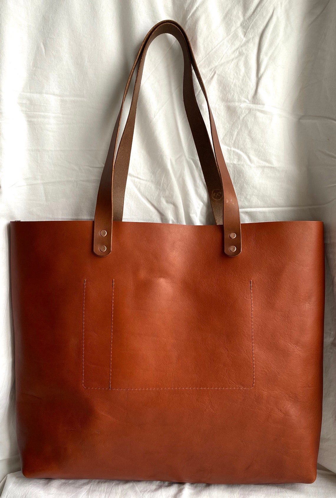 Brown Leather Tote Bag Brown Leather Shoulder Bag Large Etsy UK