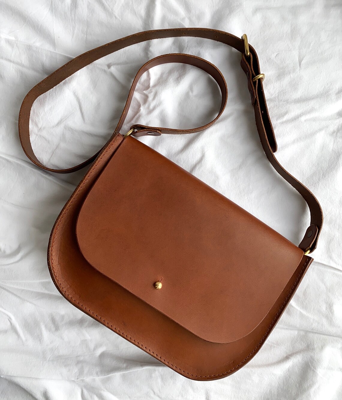 Luxury Leather Saddle Bag Brown Leather Saddle Bag Etsy