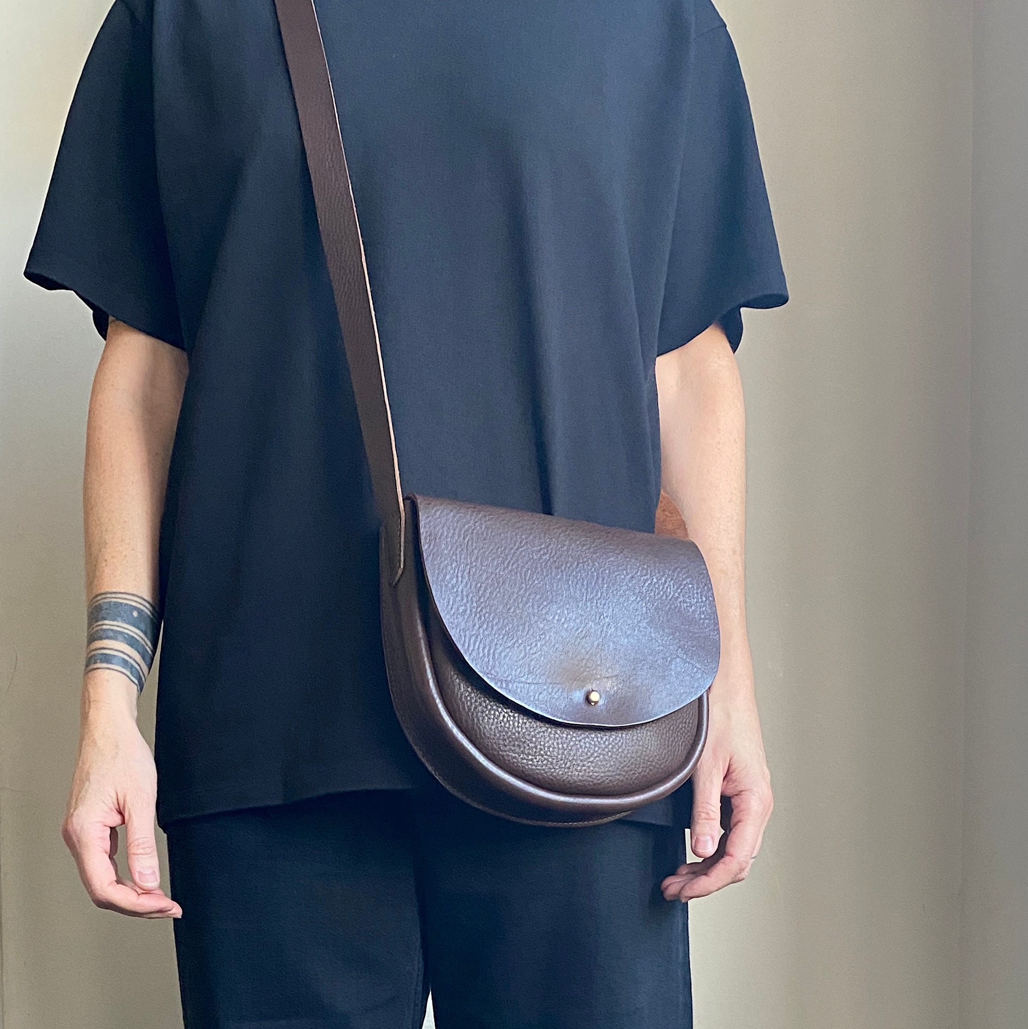 Saddle Bag, Sia Saddle Bag, Brown Leather Bag, Brown Work
