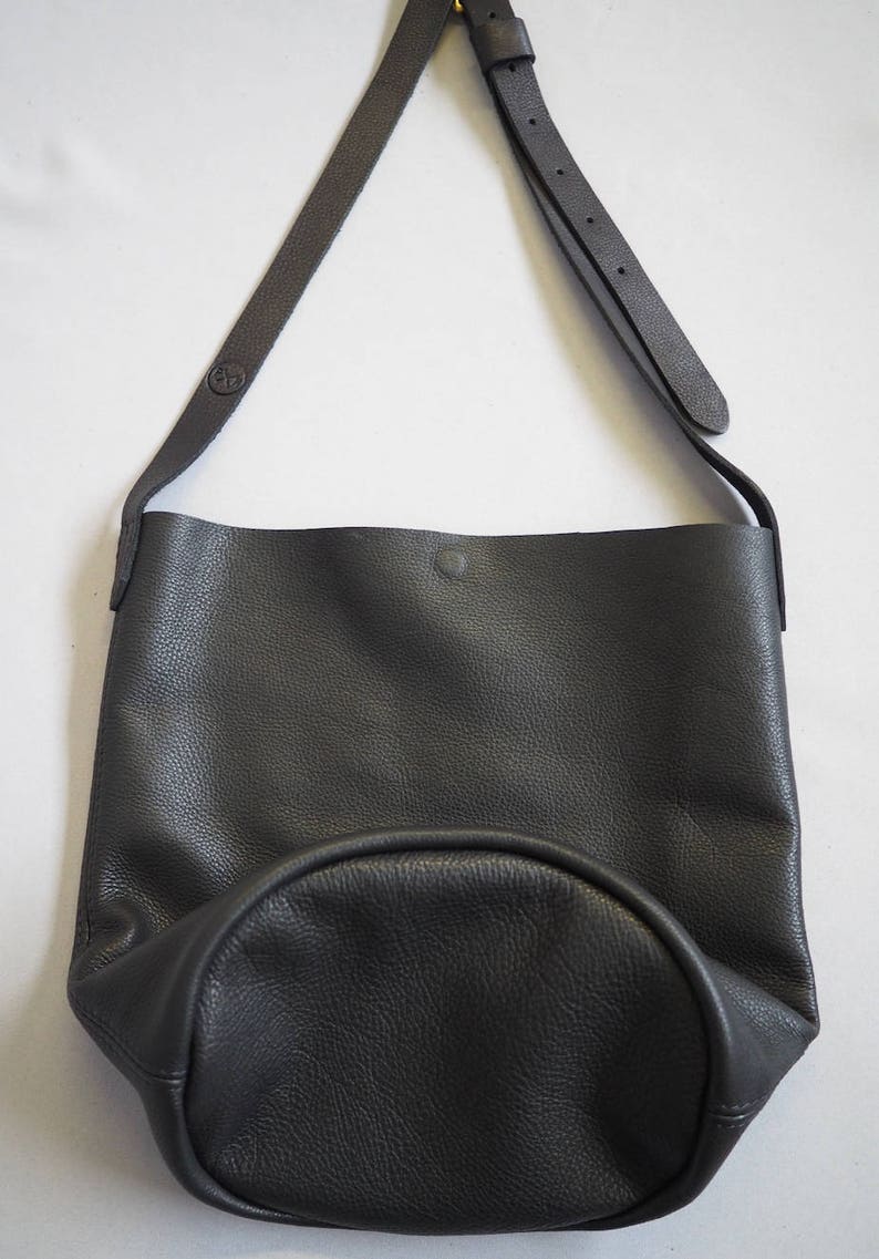 Leather Bucket Bag Black Leather Shoulder Bag Bucket Bag | Etsy