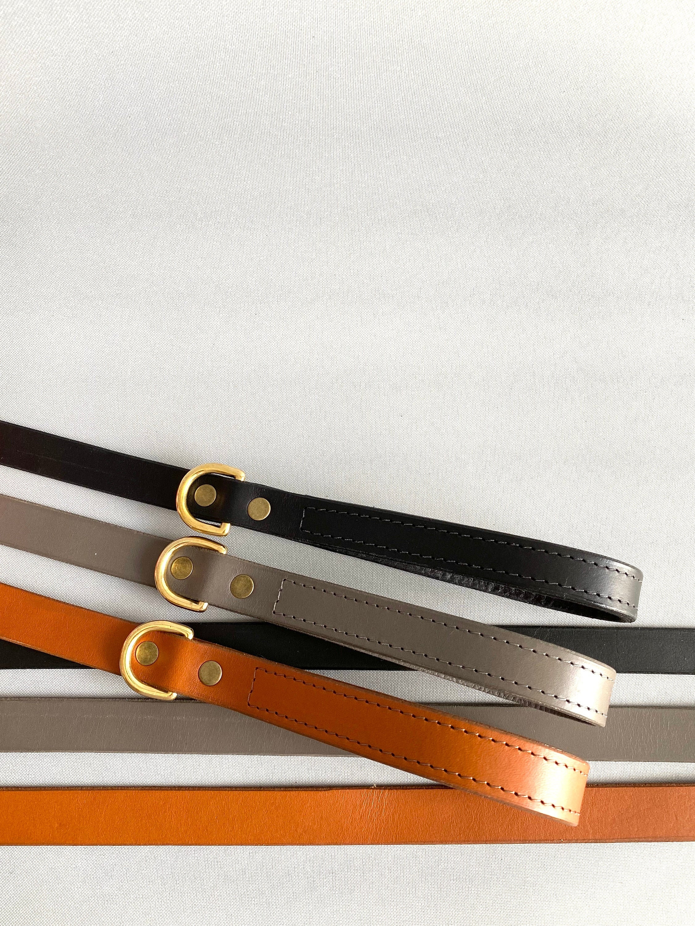 thin leather leash