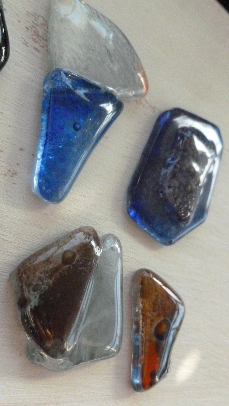 Mobile Glass Supplies Jewelry Glass Cabochon Glass Handmade Blown Glass 10 pieces Set Glass For Jewelry /& Crafts Multicolor Fused Glass