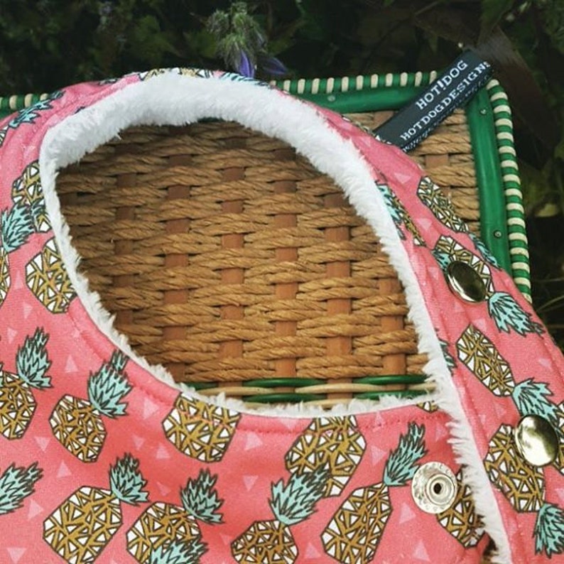 Handmade Baby Dribble Bib Pink Pineapple Design Cotton Very Etsy UK