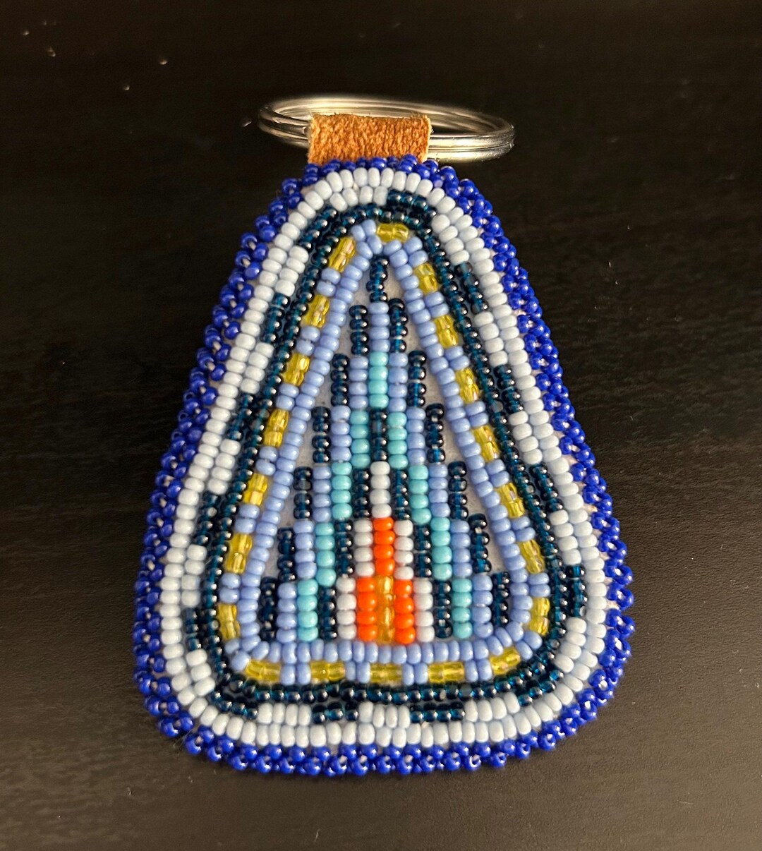 Dark Blue Fire Keychain - Etsy