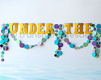 Under the Sea party decorations, Mermaid party decorations, Under the Sea banner, Mermaid garland, Mermaid birthday, Banner, PNAB-108