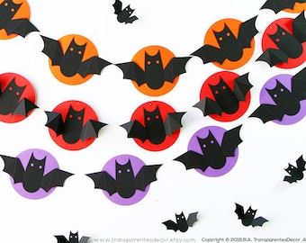 Halloween Bat Bunting , Halloween decorations , Halloween Bat garland, Halloween Party , Halloween Photo Prop , Baby Bat decor , H-9999