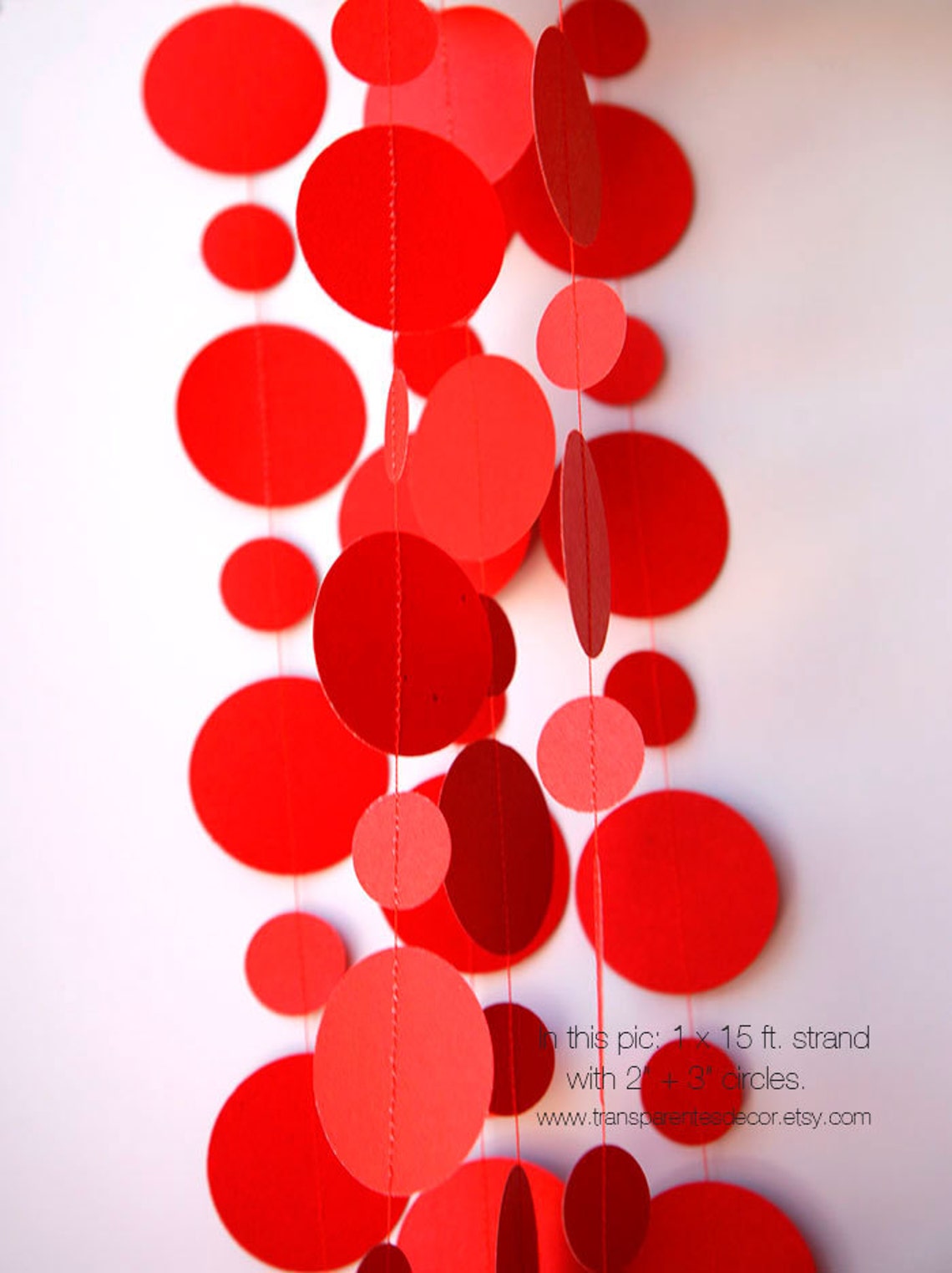 Red Garland Birthday Decorations Party Garland Red Tomato Etsy