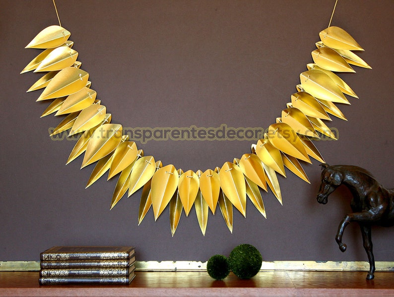 Gold Centerpiece Christmas Decor Golden Garland Christmas Etsy