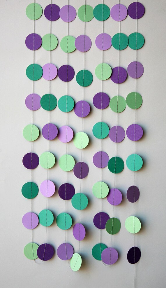 Sage Green Purple Garland Wedding Decor Sage Green Wedding