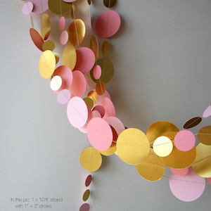 Blush & Glam Garland Modern Rose Pink, Gold for Bridal Showers and Baby showers and More G9 image 2