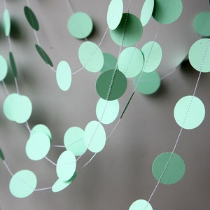 Mint Green Wedding Decoration Neutral Baby Shower Decor Nursery Wall Hanging Bridal Shower Party Decorations Pastel Baby Sprinkle, KC-1217 image 3