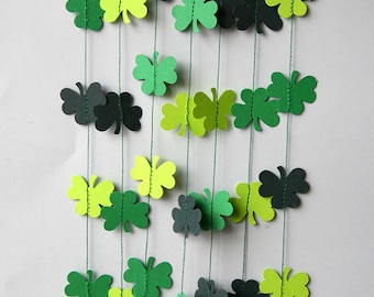 Mariage irlandais, guirlande de trèfle, bannière de trèfle, bannière de la Saint-Patrick, décoration de trèfle, décoration irlandaise, décoration de fête irlandaise, KH-5001