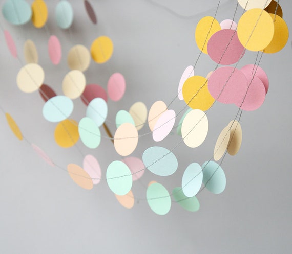 Baby shower decorations, Easter decorations, Nursery decor, Pastel garland, Pastel rainbow, Baby shower, First birthday, KC-1038 Il_570xn