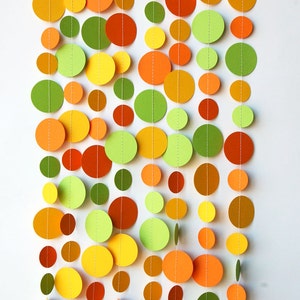 Citrus Bridal Shower, Little Cutie Decor, Orange Yellow & Green Garland, Baby Shower, Birthday Garland, Photo Prop, Paper garland, KC-1205 image 2