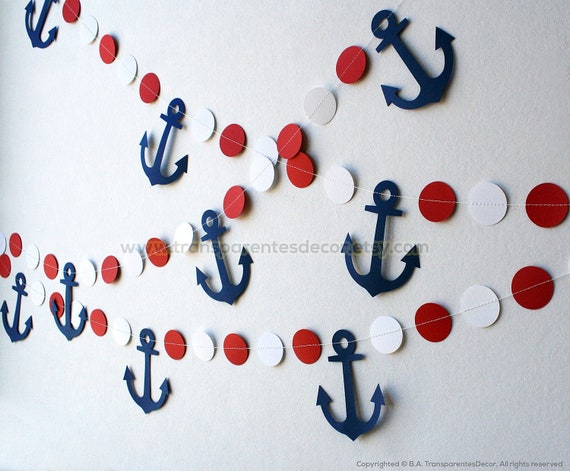 Nautical Party Garland Nautical Garland Nautical Party Decorations