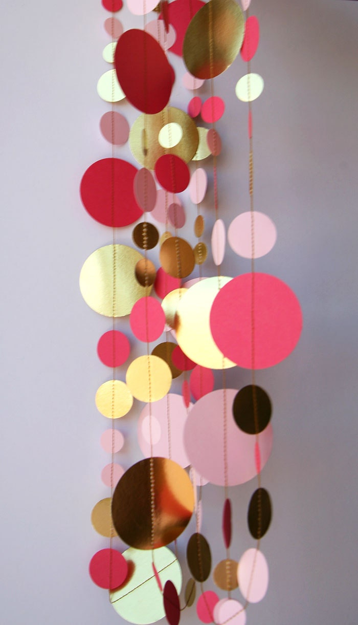 Gold Garland Pink Gold Wedding Garland Gold Pink Garland Etsy