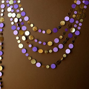 Celebrate in Modern Style with Our Luxe Gold Purple & Lavender Garland. G29