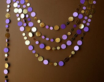 Celebrate in Modern Style with Our Luxe Gold Purple & Lavender Garland. G29